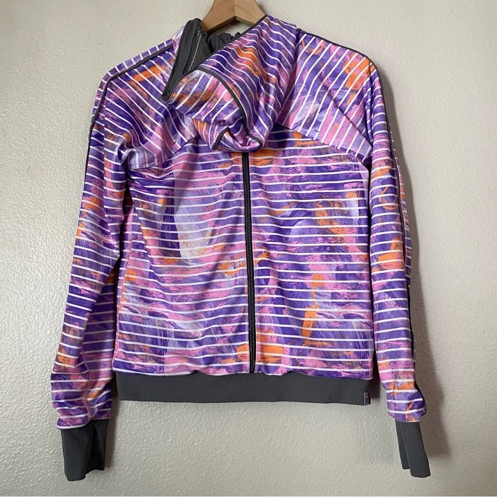 Ivivva Lululemon Girls Twice The Fun Reversible Hooded Zip Jacket Size 14 Purple